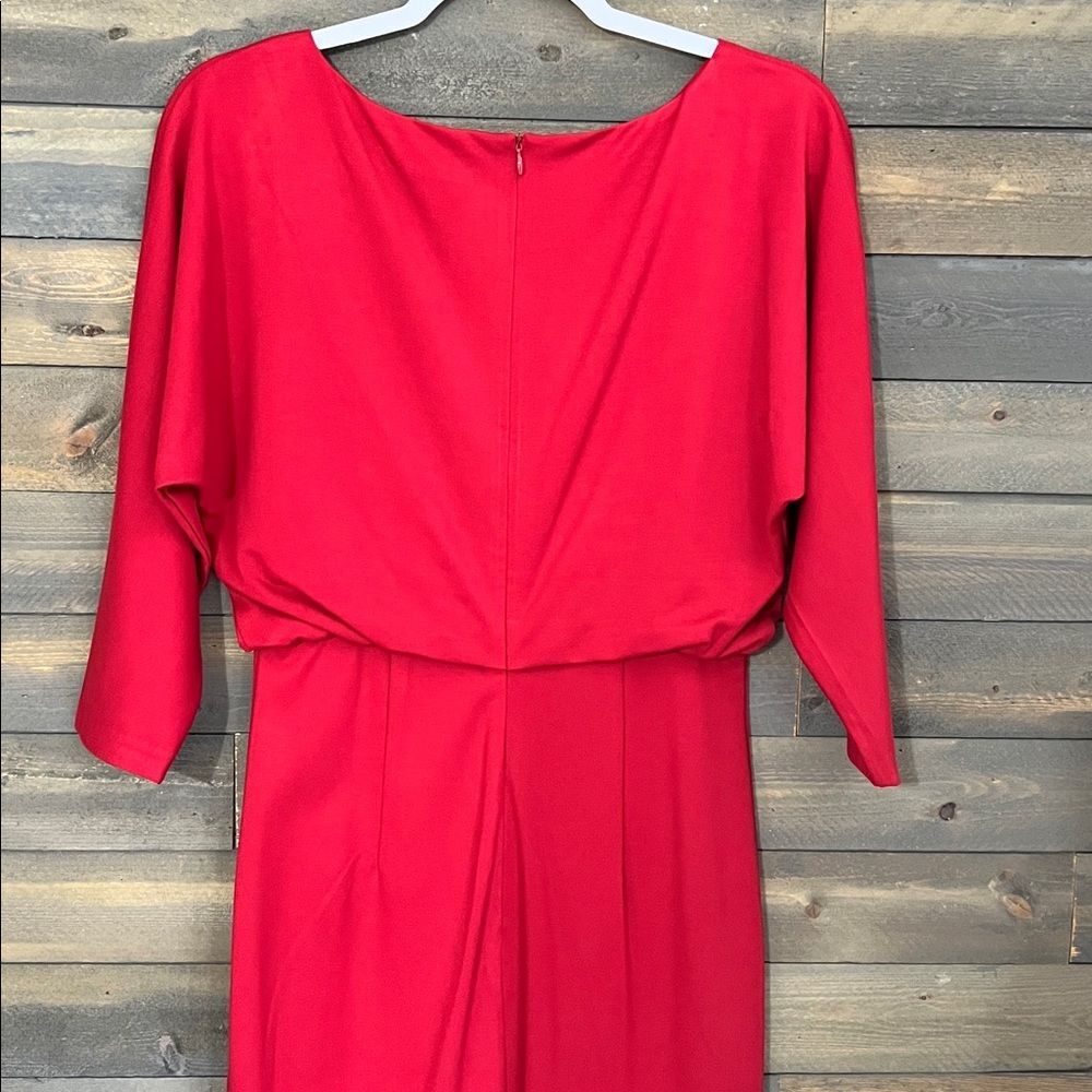 New J.MCLAUGHLIN Tinley 3/4 Sleeve Sheath Dress Size XS in Red - Picture 4 of 14